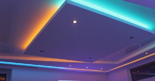 Натяжной потолок с подсветкой Каменка, цена от 2119 руб.